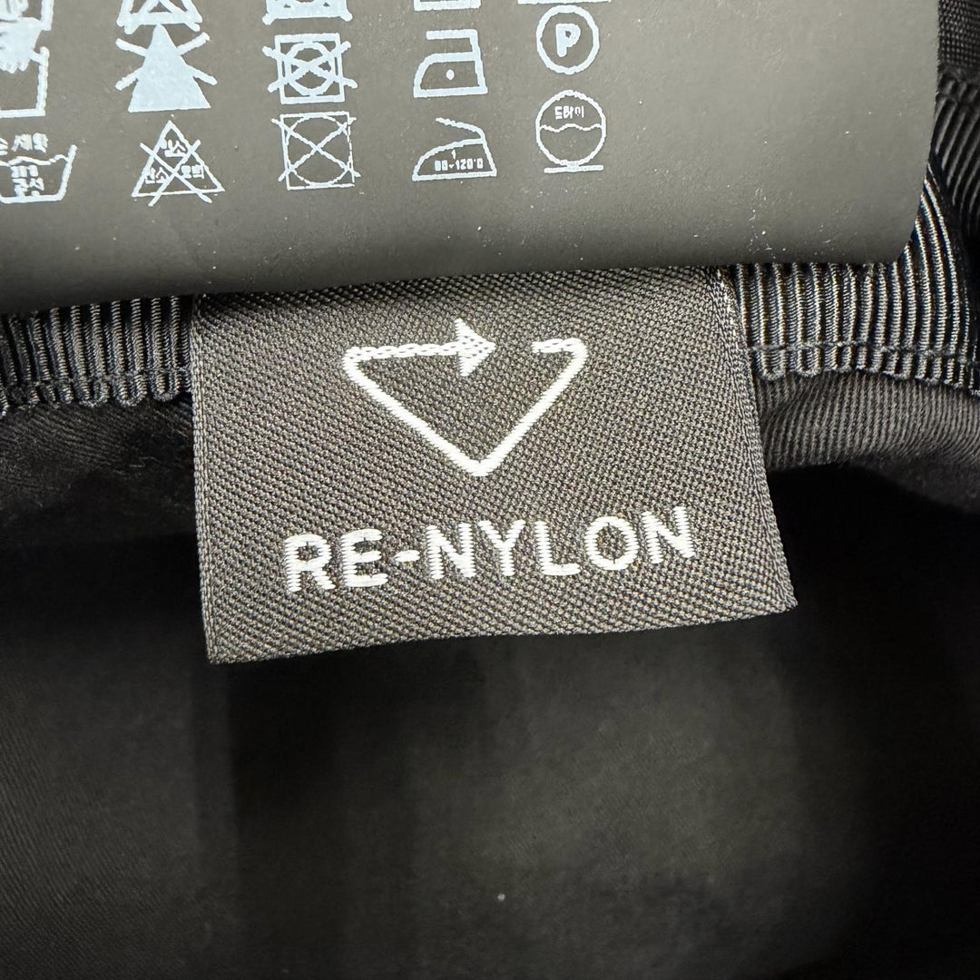 極美品▼PRADA プラダ 2HC137 RE-NYLON ナイロン 三角ロゴ トライアングルロゴ 帽子 バケットハット ブラック S 正規品 メンズ