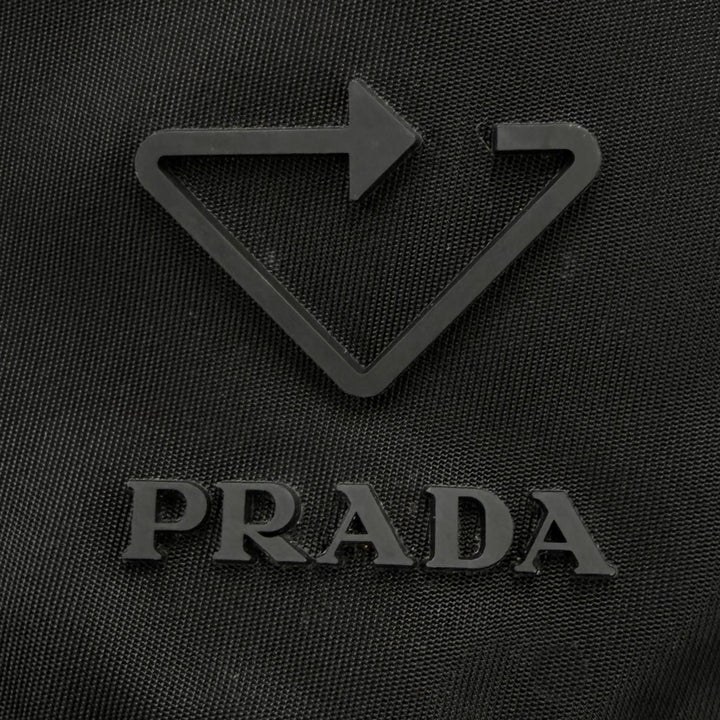 極美品▼PRADA プラダ 2HC137 RE-NYLON ナイロン 三角ロゴ トライアングルロゴ 帽子 バケットハット ブラック S 正規品 メンズ