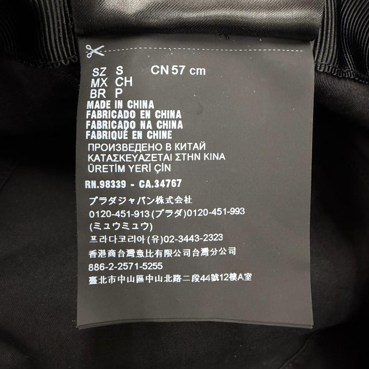 極美品▼PRADA プラダ 2HC137 RE-NYLON ナイロン 三角ロゴ トライアングルロゴ 帽子 バケットハット ブラック S 正規品 メンズ