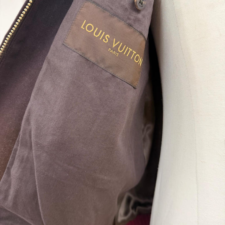 極美品▼LOUIS VUITTON ルイヴィトン 07AW グラデーション ダブルジップアップ ジャケット ブルゾン パープル ダークブラウン 54 正規品