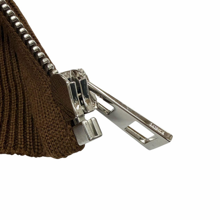 極美品▼LOEWE ロエベ H526Y16KAS ウール98% アナグラムロゴ レザー使い ZIP フーディー パーカー ブラウン M イタリア製 正規品 メンズ