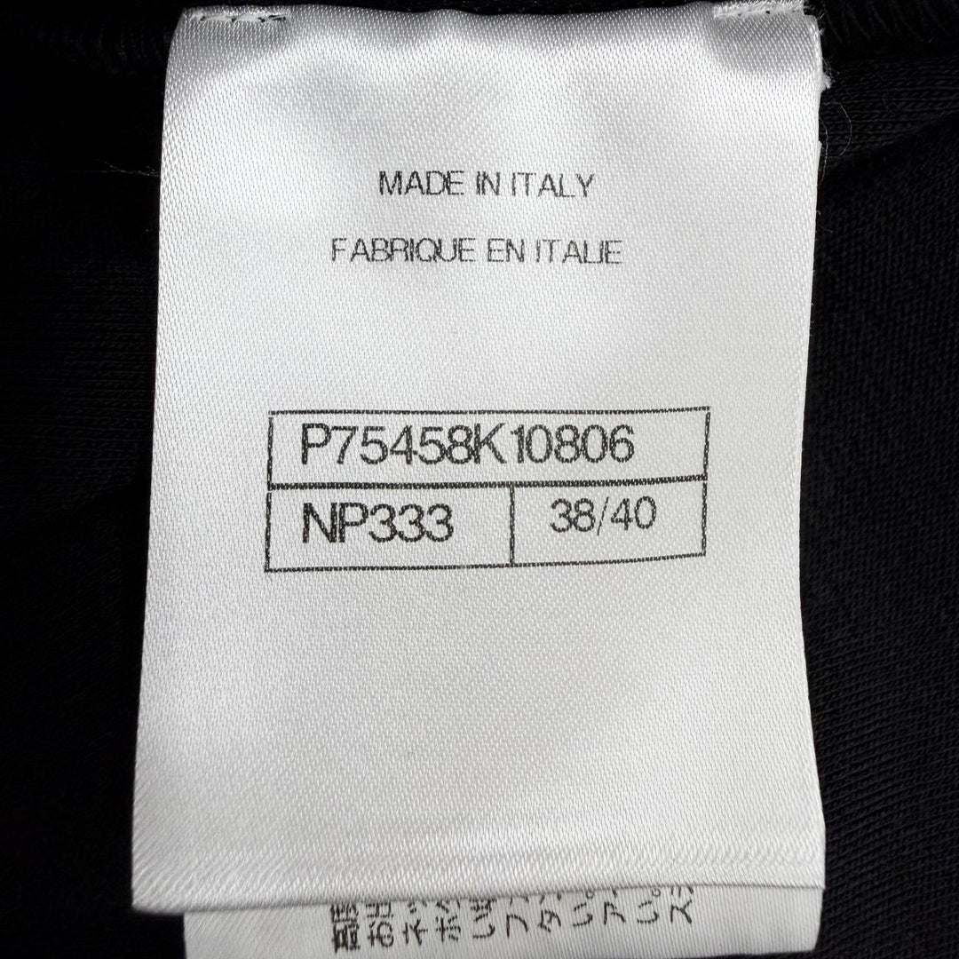 極美品◇CHANEL シャネル P75458K10806 ウール100％ ココマーク ラインストーン 長袖 カットソー マルチ 38/40 伊製 正規品 レディース