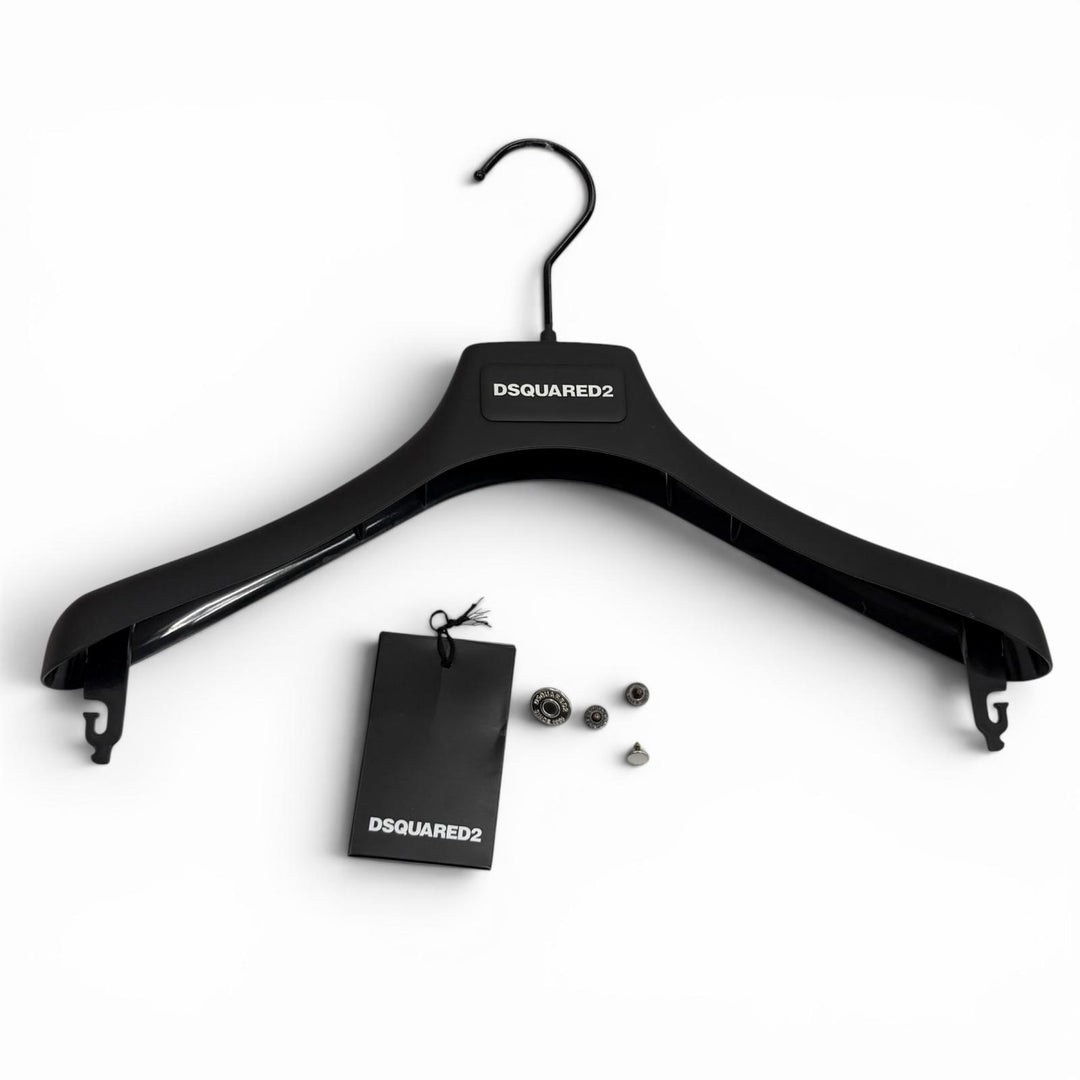 極美品★DSQUARED2 ディースクエアード 21SS S75CV0348 ロゴ金具付 スタッズ デニム ワンピース インディゴ 38 正規品 ハンガー付き