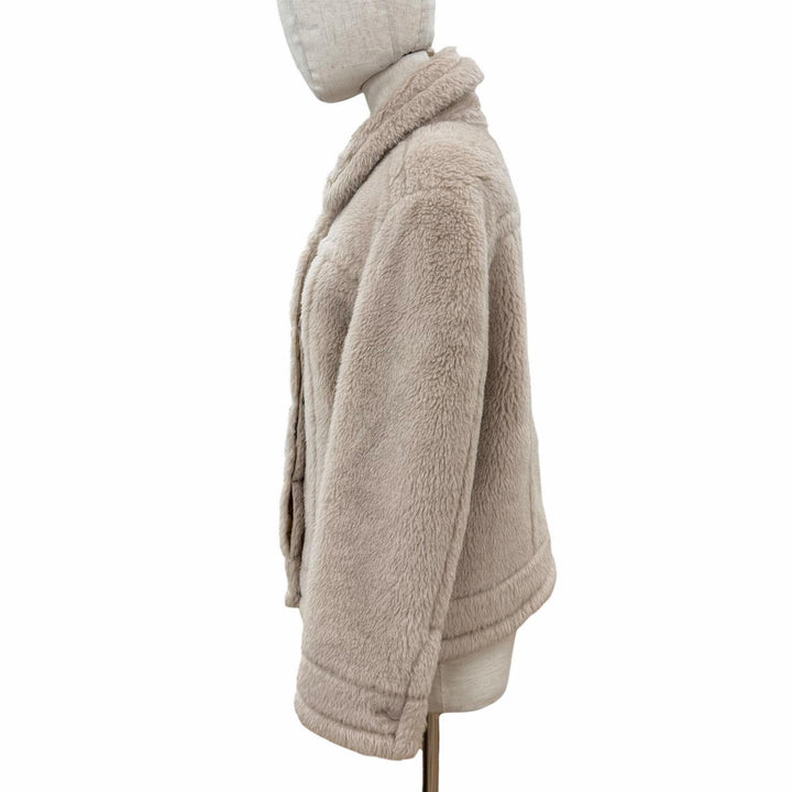 極美品◇Max Mara マックスマーラ 2023年製 23108601396 テディベア アルパカ ウール ボアジャケット ベージュ 36 イタリア製 正規品