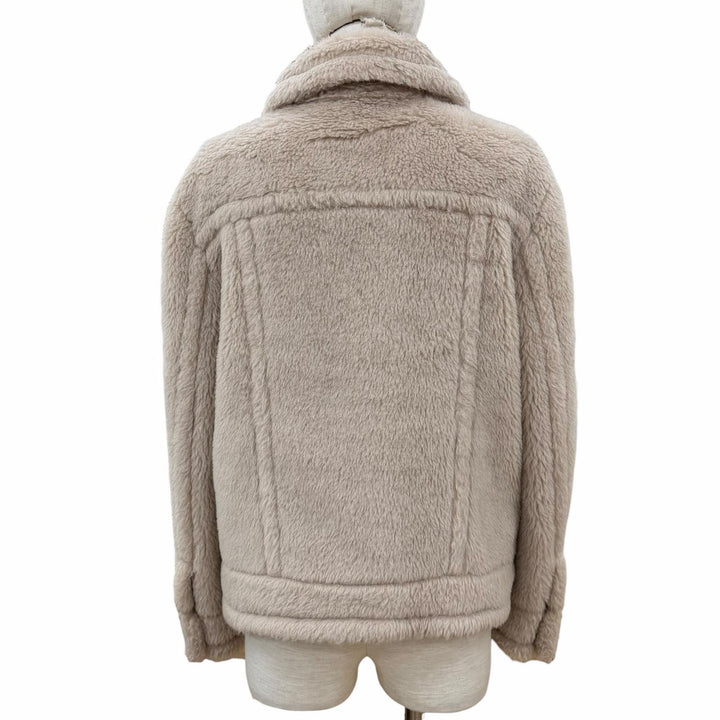 極美品◇Max Mara マックスマーラ 2023年製 23108601396 テディベア アルパカ ウール ボアジャケット ベージュ 36 イタリア製 正規品