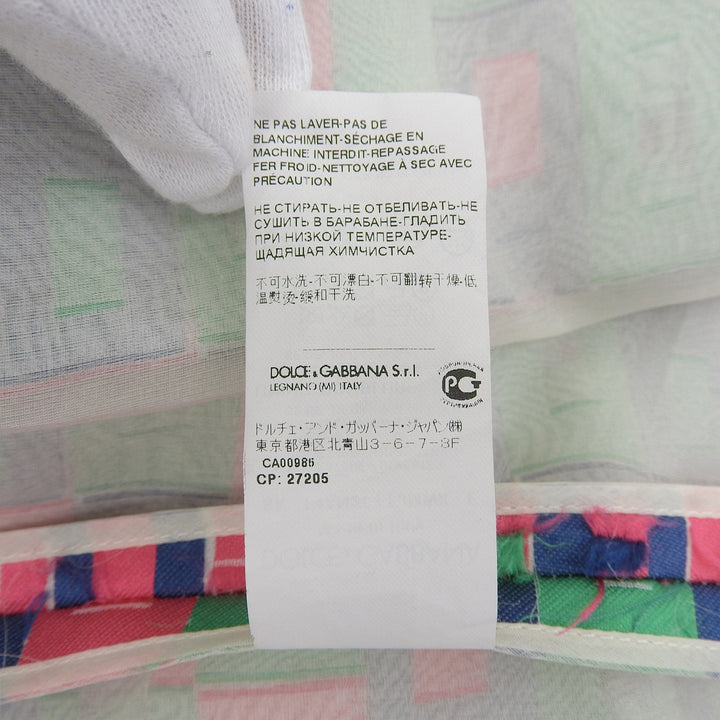 美品▲DOLCE&amp;GABBANA ドルチェ＆ガッバーナ F4AN2T/FJMWX 裏地シルク100% ジャガード スカート ピンク グリーン 38 正規品 レディース
