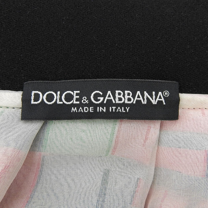 美品▲DOLCE&amp;GABBANA ドルチェ＆ガッバーナ F4AN2T/FJMWX 裏地シルク100% ジャガード スカート ピンク グリーン 38 正規品 レディース