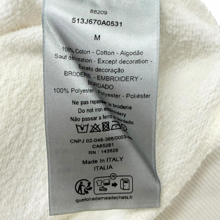 美品□DIOR ディオール オム 24AW 513J670A0531 ルイスハミルトン ロゴ刺繍 スウェットシャツ アイボリー M イタリア製 正規品 メンズ