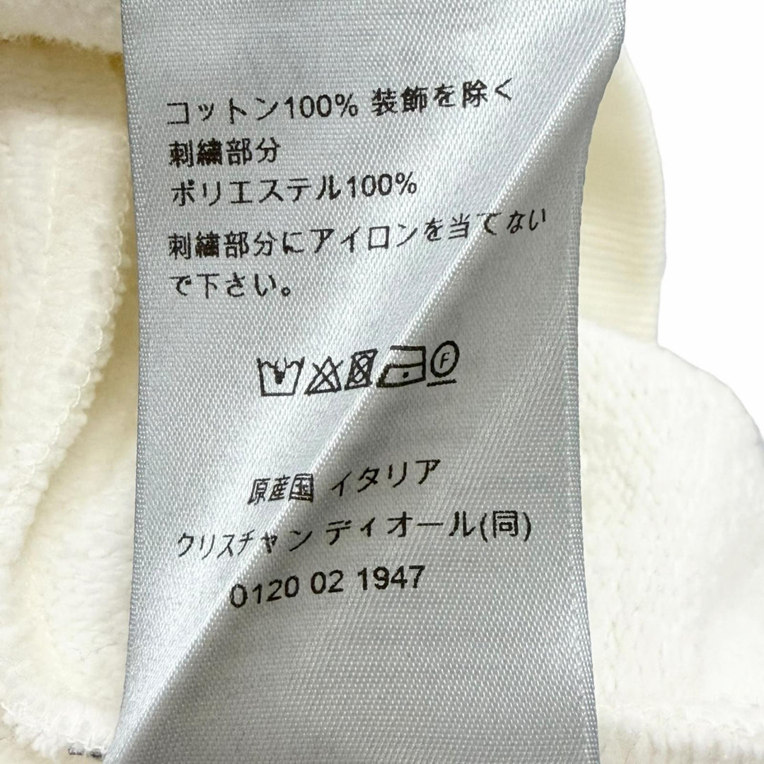 美品□DIOR ディオール オム 24AW 513J670A0531 ルイスハミルトン ロゴ刺繍 スウェットシャツ アイボリー M イタリア製 正規品 メンズ