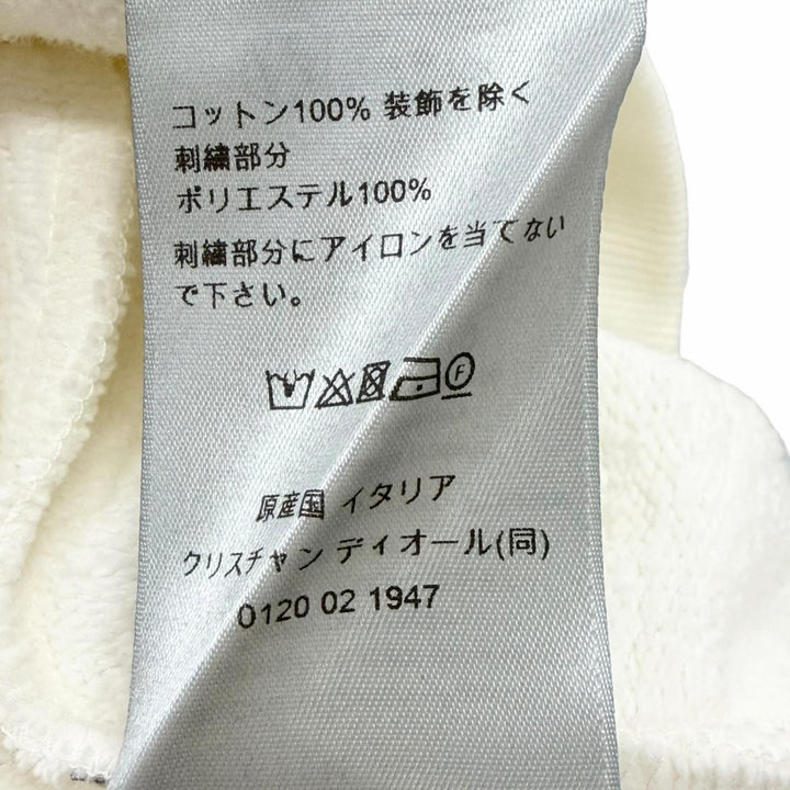 美品□DIOR ディオール オム 24AW 513J670A0531 ルイスハミルトン ロゴ刺繍 スウェットシャツ アイボリー M イタリア製 正規品 メンズ