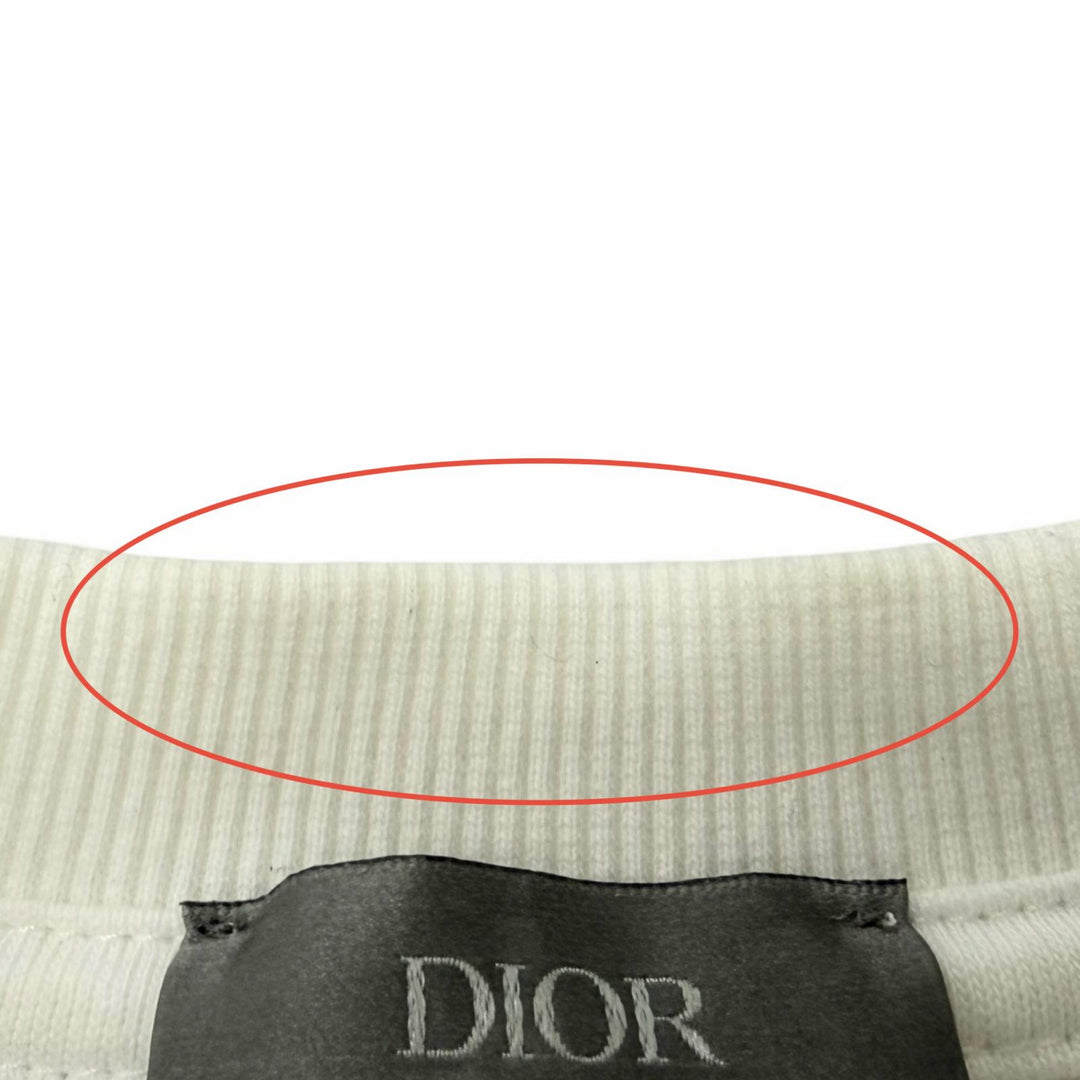 美品□DIOR ディオール オム 24AW 513J670A0531 ルイスハミルトン ロゴ刺繍 スウェットシャツ アイボリー M イタリア製 正規品 メンズ