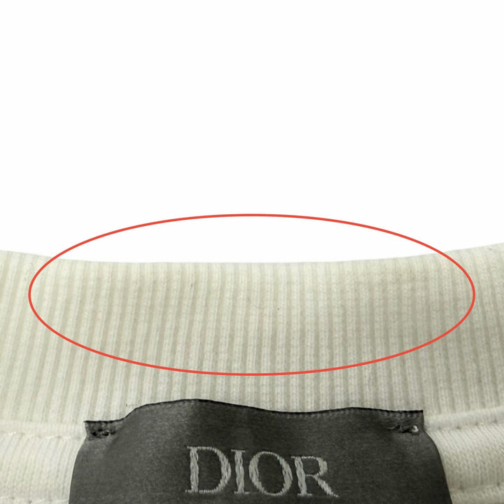美品□DIOR ディオール オム 24AW 513J670A0531 ルイスハミルトン ロゴ刺繍 スウェットシャツ アイボリー M イタリア製 正規品 メンズ