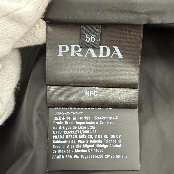美品△PRADA プラダ 2023年製 SGN998 K-WAY SEMIFODERATO Jacket トライアングルロゴ ブルゾン ナイロンジャケット ブラック 56 正規品