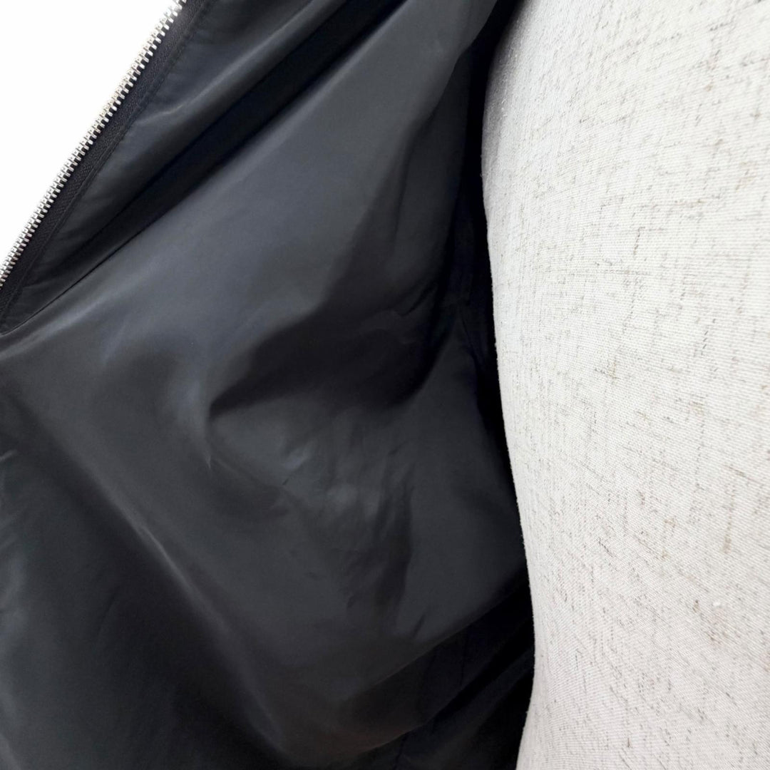 美品△PRADA プラダ 2023年製 SGN998 K-WAY SEMIFODERATO Jacket トライアングルロゴ ブルゾン ナイロンジャケット ブラック 56 正規品