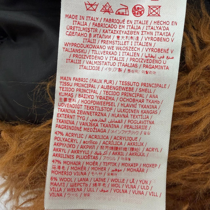 極美品☆MARNI マルニ 22AW JKMA0236LW モヘア リバーシブル 中綿入り コート ネイビー系 ブラック 36 イタリア製 正規品 レディース