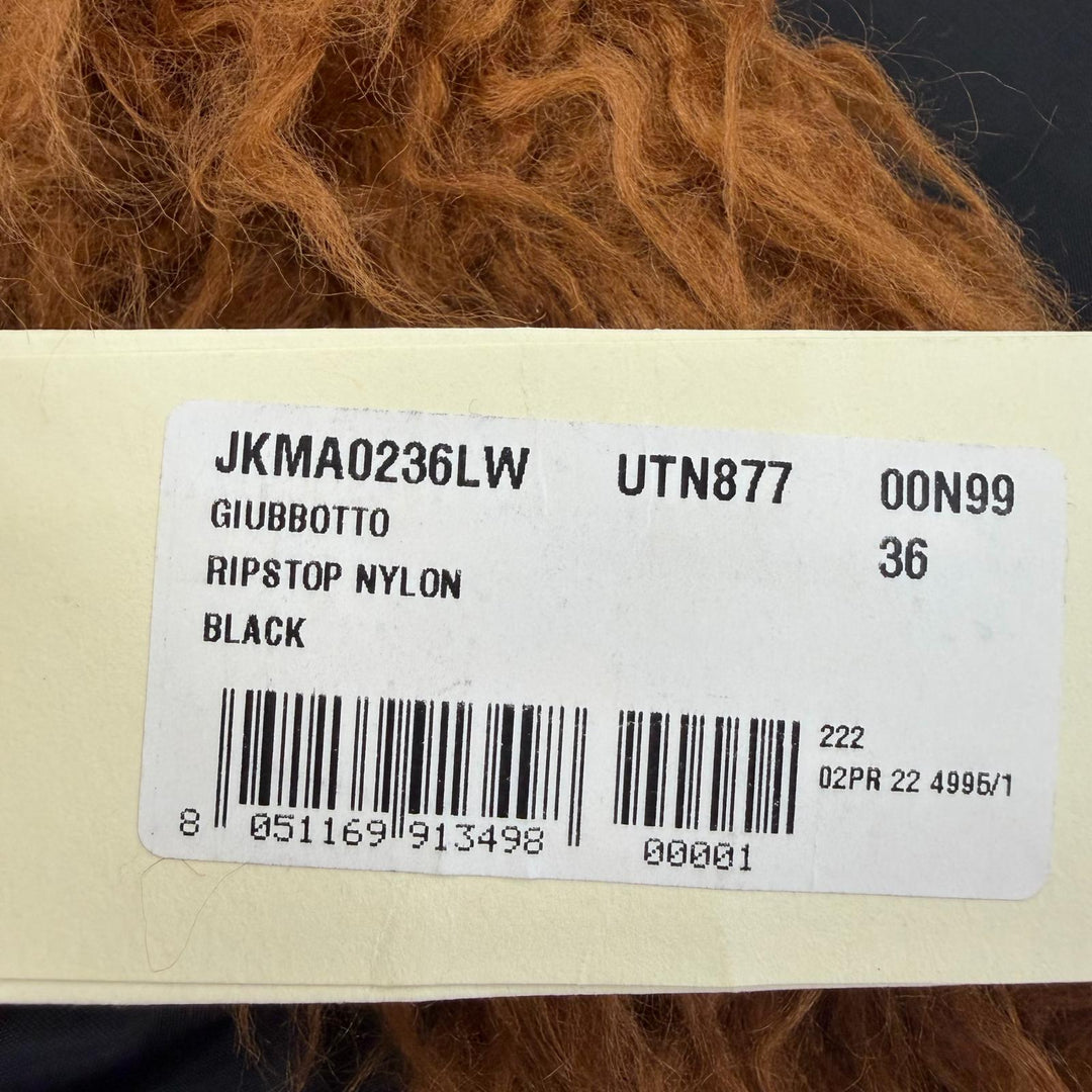 極美品☆MARNI マルニ 22AW JKMA0236LW モヘア リバーシブル 中綿入り コート ネイビー系 ブラック 36 イタリア製 正規品 レディース