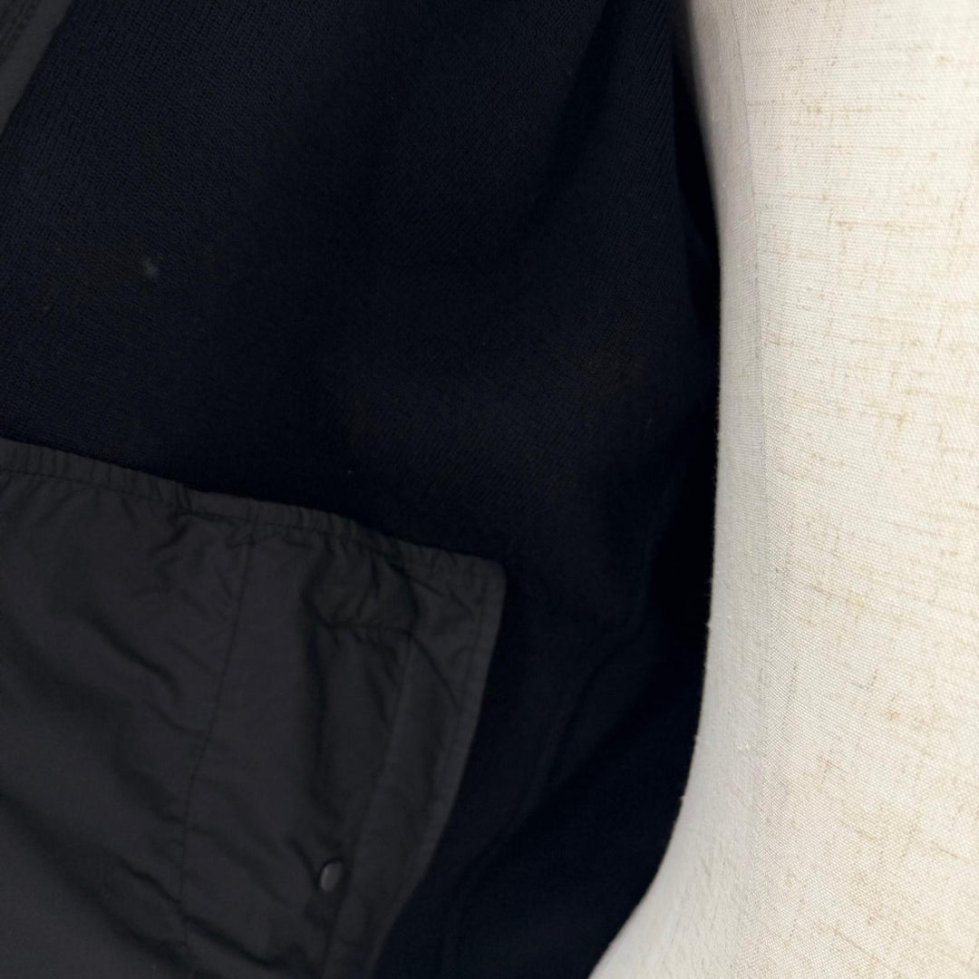 美品□MONCLER GRENOBLE モンクレール グルノーブル 2025年製 CARDIGAN TRICOT 一部ダウン使用 ニットジャケット ブルゾン 黒 S 正規品