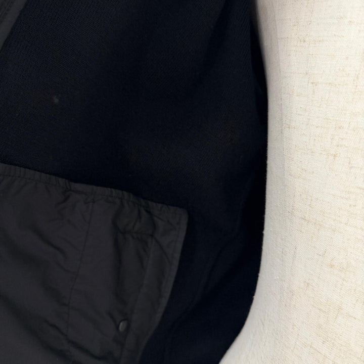 美品□MONCLER GRENOBLE モンクレール グルノーブル 2025年製 CARDIGAN TRICOT 一部ダウン使用 ニットジャケット ブルゾン 黒 S 正規品