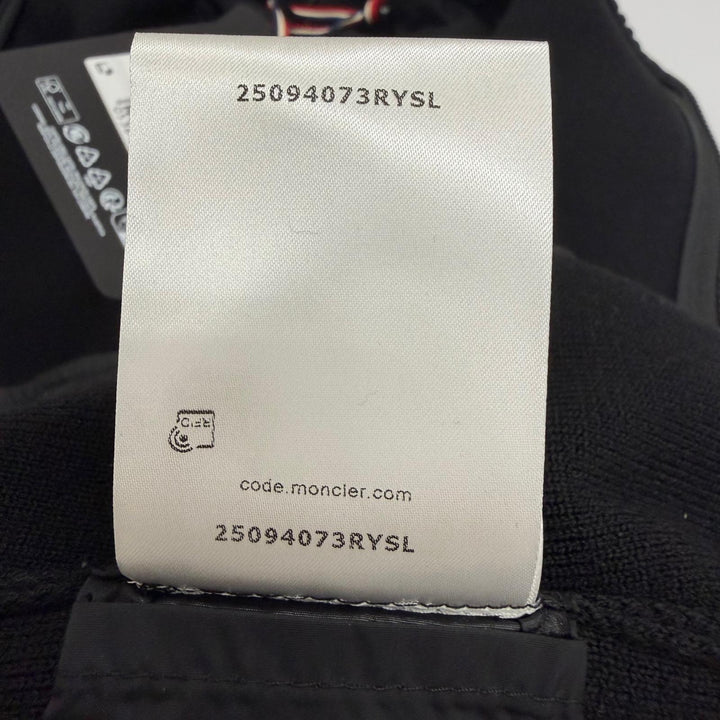 美品□MONCLER GRENOBLE モンクレール グルノーブル 2025年製 CARDIGAN TRICOT 一部ダウン使用 ニットジャケット ブルゾン 黒 S 正規品