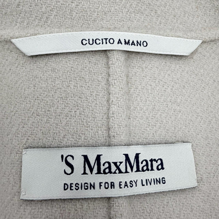 極美品◇S MaxMara DESIGN FOR EASY LIVING エス マックスマーラ 901609236 POLDO ウール ダブルフェイス ロングラップ コート 36 正規品