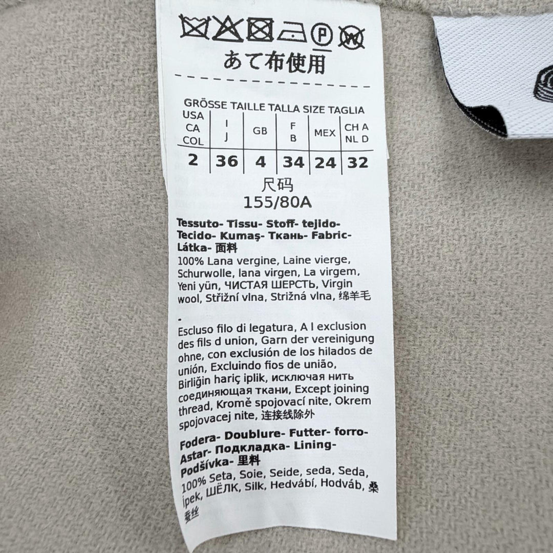 極美品◇S MaxMara DESIGN FOR EASY LIVING エス マックスマーラ 901609236 POLDO ウール ダブルフェイス ロングラップ コート 36 正規品