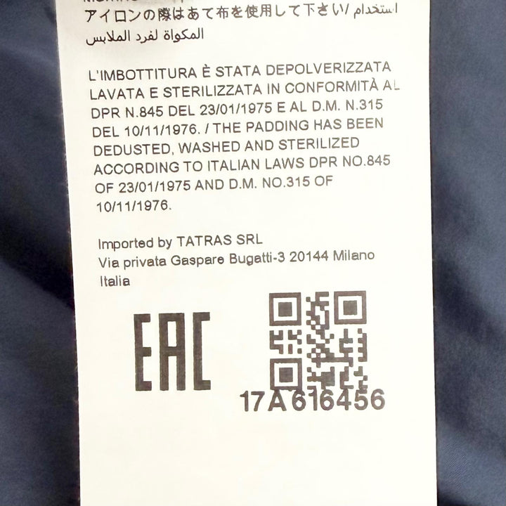 美品△TATRAS タトラス 21AW LTAT21A4581-D Rライン CIMA チマ ウール シルク ファー フード付き ダウンコート ネイビー 01 正規品