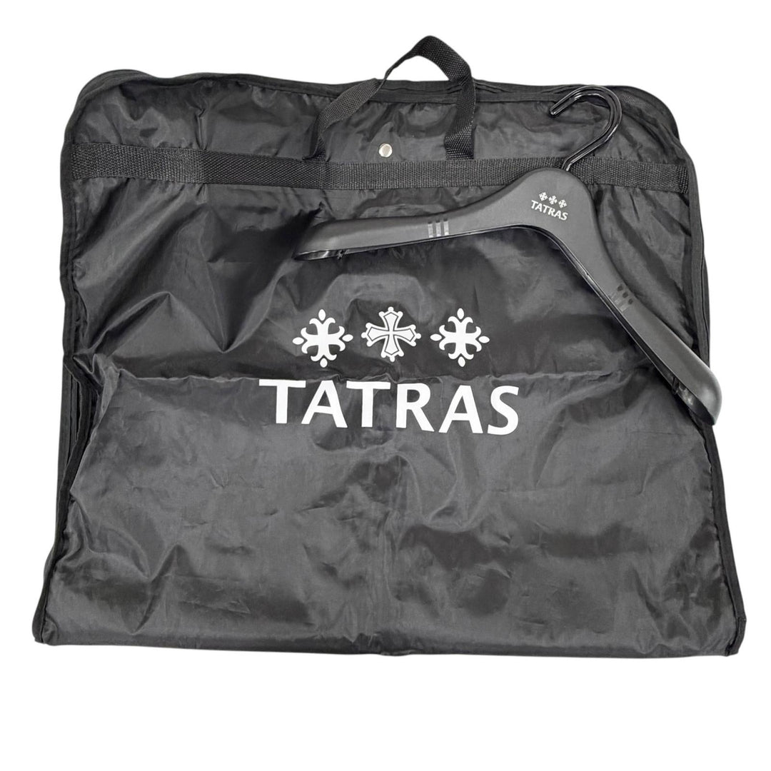 美品△TATRAS タトラス 21AW LTAT21A4581-D Rライン CIMA チマ ウール シルク ファー フード付き ダウンコート ネイビー 01 正規品