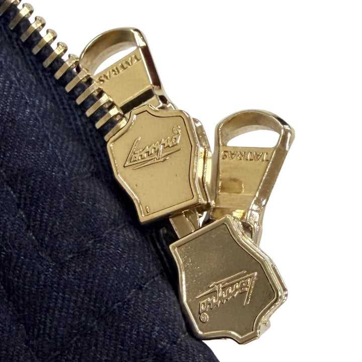 美品△TATRAS タトラス 21AW LTAT21A4581-D Rライン CIMA チマ ウール シルク ファー フード付き ダウンコート ネイビー 01 正規品