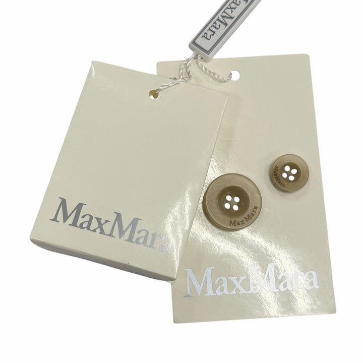 極美品★Max Mara マックスマーラ 2022年製 23112101326 コットン100％ ロゴボタン・ベルト付 ロング丈 トレンチコート 36 正規品