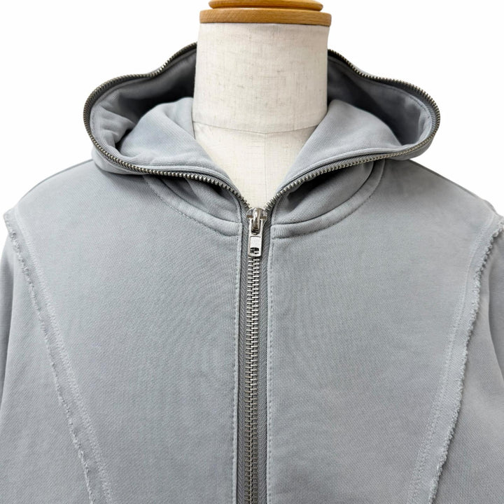 極美品□BREATH ブレス 25AW BR25AW-C5002 FADE ZIP UP HOODIE ダメージ加工 ジップ スウェットパーカー フーディー グレー L メンズ