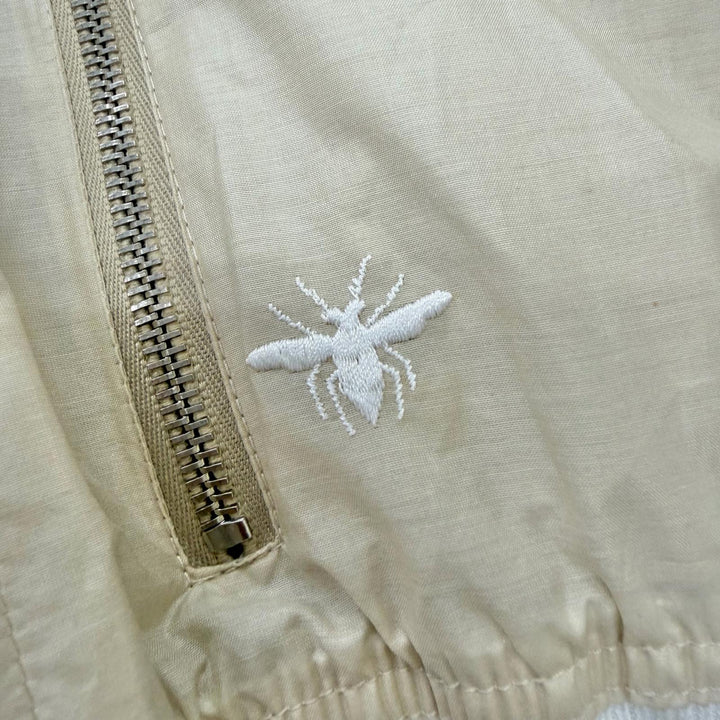 未使用品□Dior HOMME ディオールオム 10SS 0E3143251332 シルク混 BEE刺繍 薄手 ボンバージャケット スタジャン ベージュ 44 イタリア製