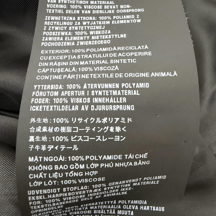 極美品□PRADA プラダ 21AW SGB891 Re-Nylon トライアングルロゴ ポーチ付き ステンカラーコート ブラック M イタリア製 正規品 メンズ