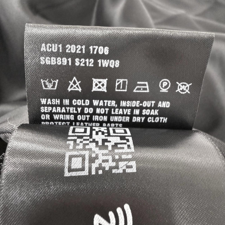 極美品□PRADA プラダ 21AW SGB891 Re-Nylon トライアングルロゴ ポーチ付き ステンカラーコート ブラック M イタリア製 正規品 メンズ