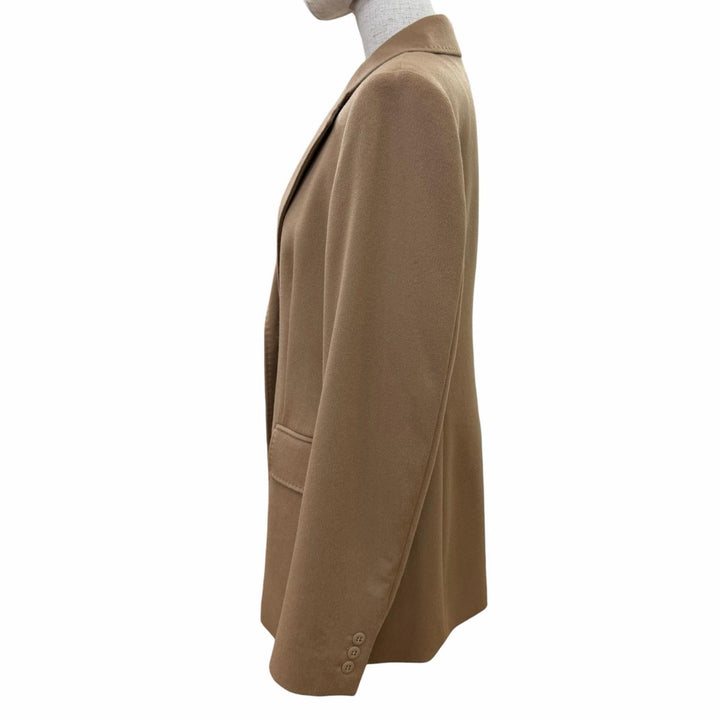 極美品☆MAX MARA STUDIO マックスマーラストゥディオ 2022年製 604606236 バージンウール ジャケット ベージュ 46 正規品 レディース