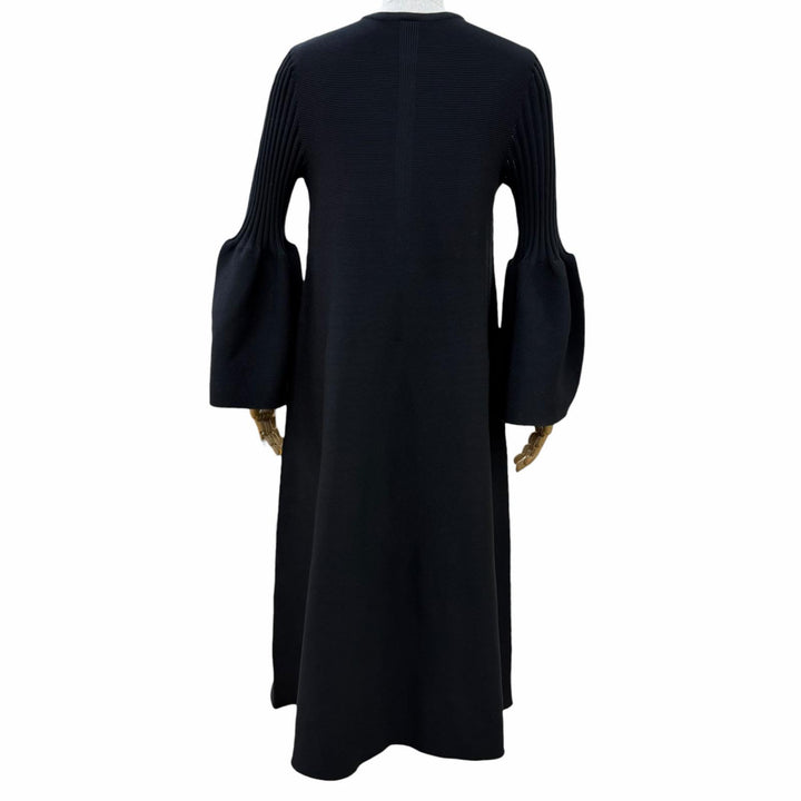 極美品☆CFCL シーエフシーエル CF004KH1151 POTTERY KAFTAN 3 GLITTER 長袖ニット ワンピース ブラック 1 日本製 正規品 レディース