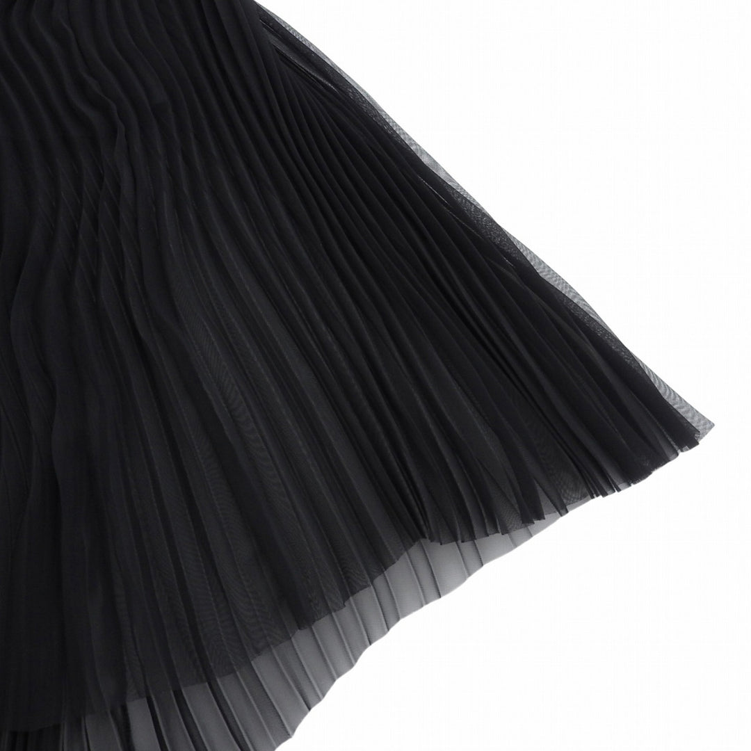 極美品▲Sacai サカイ 20-04888 バイカラー アシンメトリー プリーツ フレア スカート グリーン ブラック 0 日本製 正規品 レディース