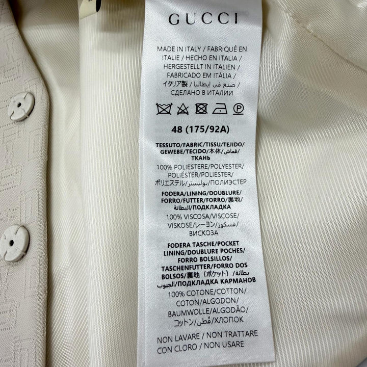 未使用品□GUCCI グッチ 24SS 780824 ホースビット 総柄 ジレ ベスト ベージュ 48 イタリア製 正規品 メンズ オススメ◎
