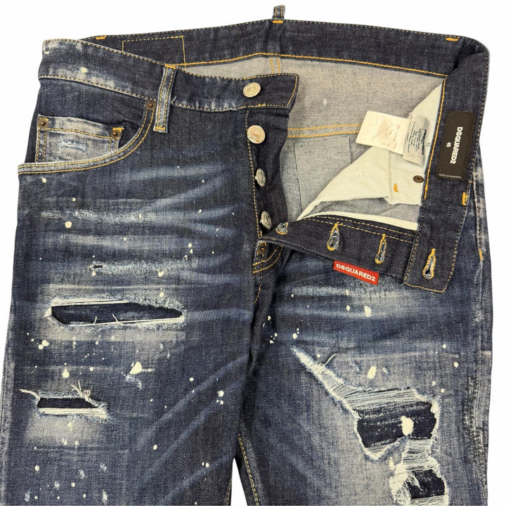 【ドンドン見直し】美品□DSQUARED2 ディースクエアード S74LB1192 22AW Super Twinky Jean ダメージ加工 デニムパンツ 46 正規品