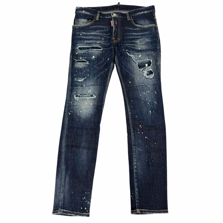 【ドンドン見直し】美品□DSQUARED2 ディースクエアード S74LB1192 22AW Super Twinky Jean ダメージ加工 デニムパンツ 46 正規品