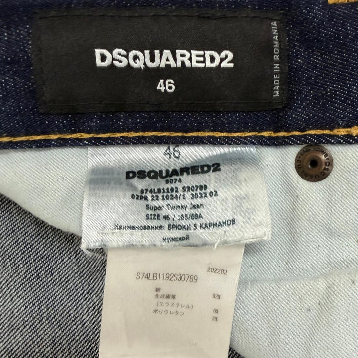 【ドンドン見直し】美品□DSQUARED2 ディースクエアード S74LB1192 22AW Super Twinky Jean ダメージ加工 デニムパンツ 46 正規品