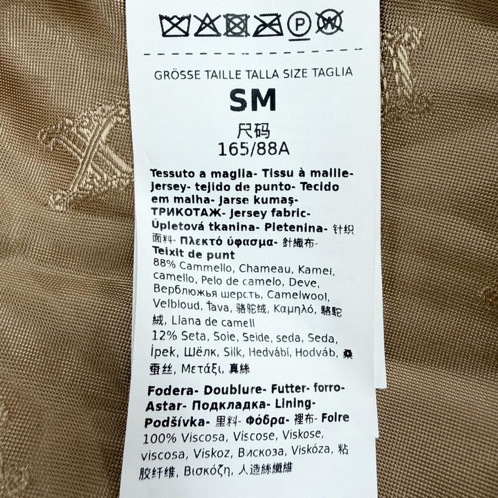 極美品◇Max Mara マックスマーラ 2025年製 25247360226 テディベア キャメル シルク ボア ケープ ポンチョコート ブラウン SM 正規品