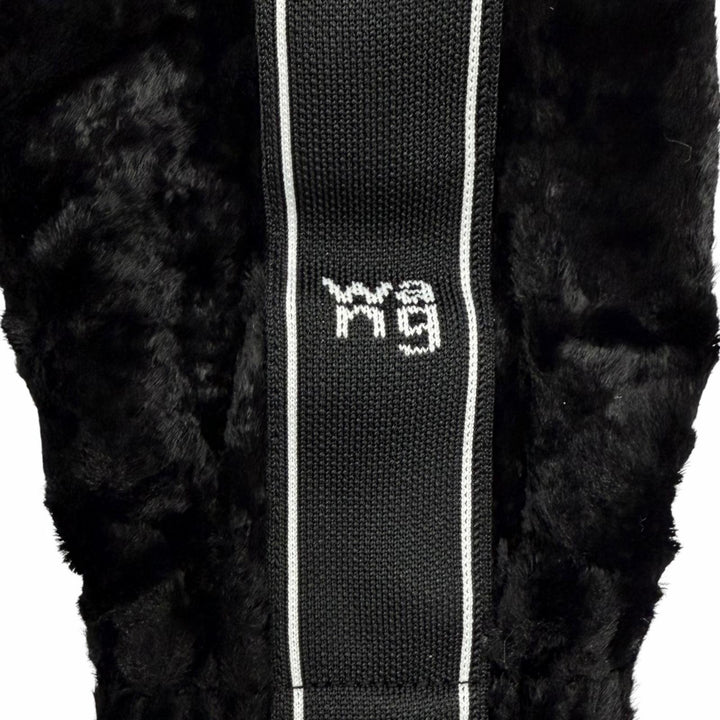 極美品◇Alexander Wang 4WC1252116/4WC1254415 ベロア クロップドジャケット セットアップ 黒 ジャケットS/パンツXS 正規品 レディース