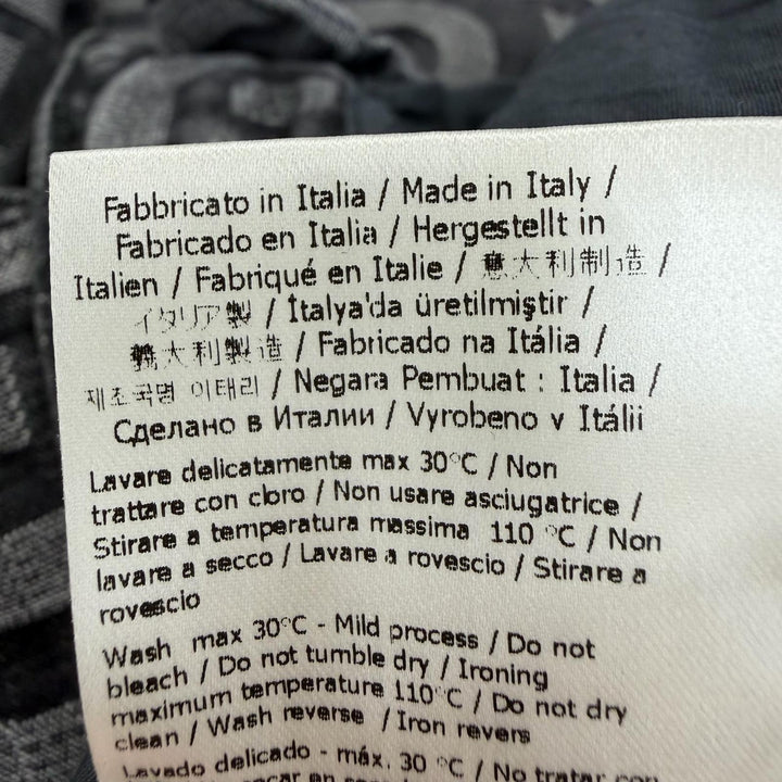 極美品☆FENDI×MARC JACOBS フェンディ×マークジェイコブス 2022年製 FLP774 ロゴ総柄 ワイドパンツ デニムパンツ グレー 38 正規品 伊製