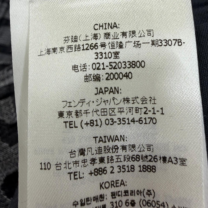 極美品☆FENDI×MARC JACOBS フェンディ×マークジェイコブス 2022年製 FLP774 ロゴ総柄 ワイドパンツ デニムパンツ グレー 38 正規品 伊製