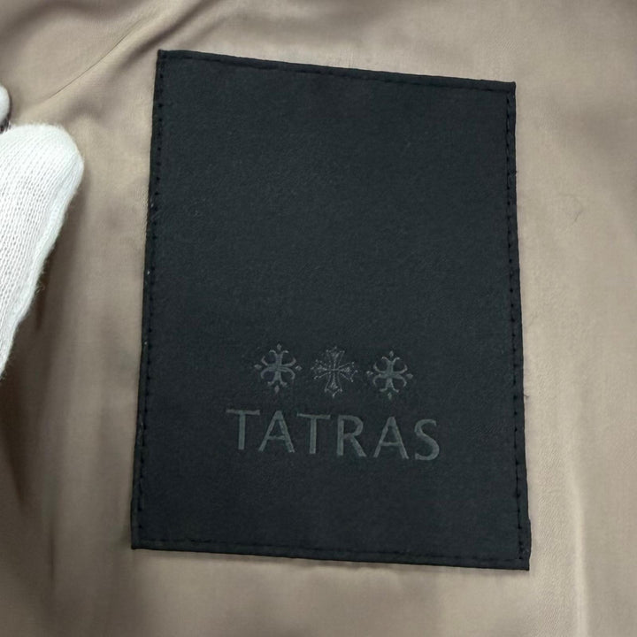 極美品☆TATRAS タトラス 23AW LTAT23A4908 TAMIL タミル フェイクファー ノーカラー ZIP UP コート グレー 02 正規品 レディース