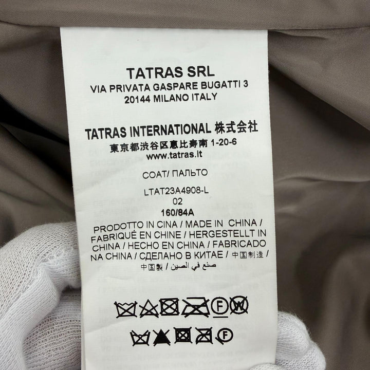 極美品☆TATRAS タトラス 23AW LTAT23A4908 TAMIL タミル フェイクファー ノーカラー ZIP UP コート グレー 02 正規品 レディース