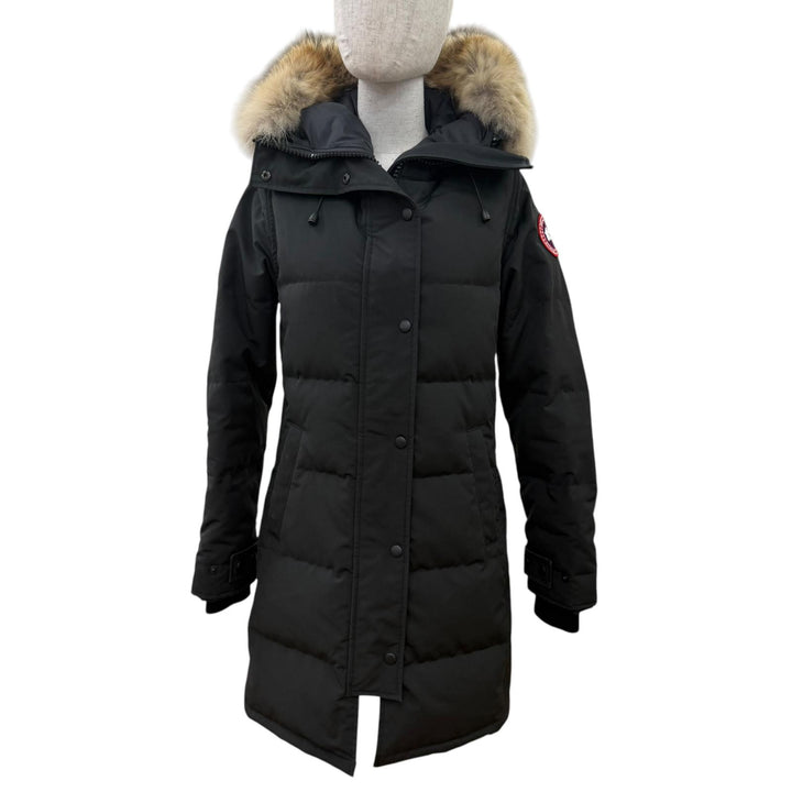 良品☆CANADA GOOSE カナダグース 2302JL MACKENZIE PARKA マッケンジーパーカ サザビー ファー・フード付 ダウンコート 黒 M 正規品