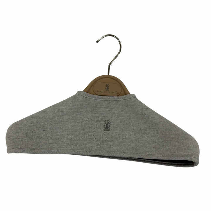 極美品☆Brunello Cucinelli ブルネロクチネリ DD51418 フーデッド ベルト付 コート グレージュ 44 伊製 正規品 レディース ハンガー付き