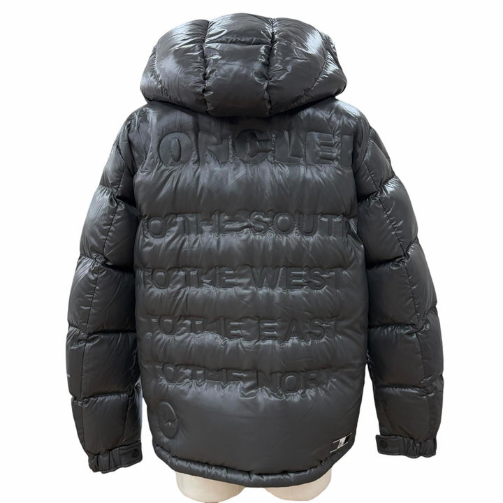良品▼モンクレールジーニアス 7 フラグメント ヒロシフジワラ MENTOR フード取り外し可能 WZIPUP ダウンジャケット グレー 1 正規品