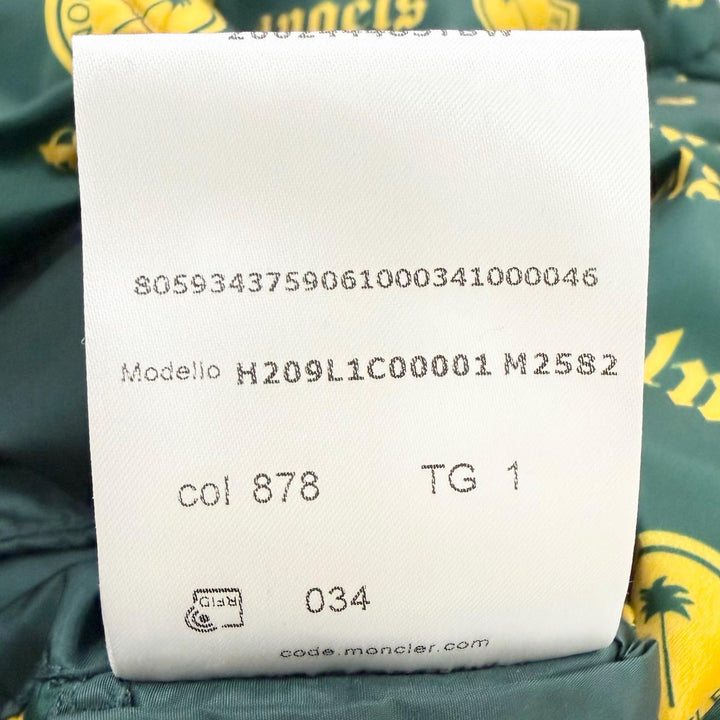 美品□MONCLER GENIUS 8 Palm Angels モンクレール ジーニアス 8 パーム エンジェルス 22AW MORENZ ダウンコート 1 イタリア製 正規品